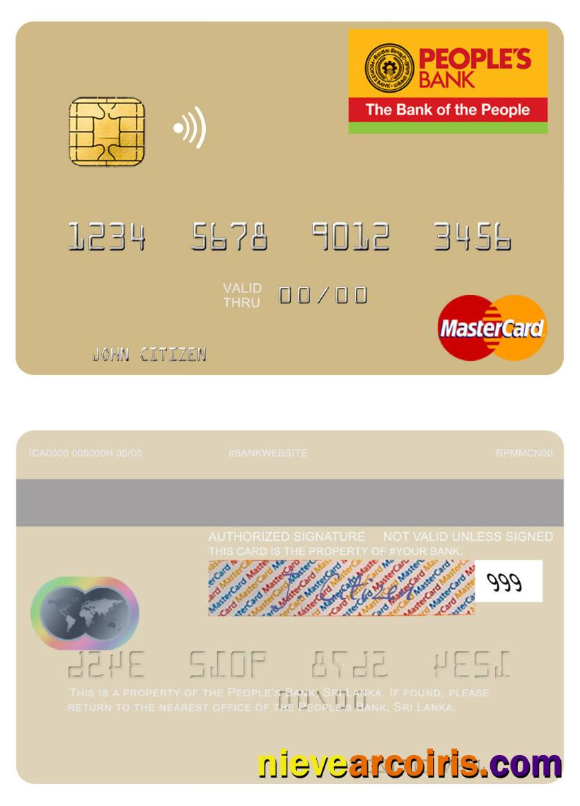 Sri Lanka People’s Bank mastercard